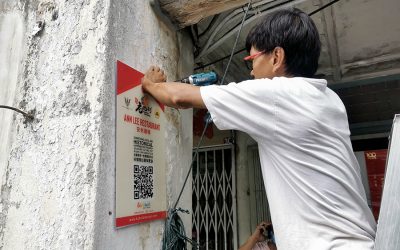 The first batch of Kuching Old Bazaar Heritage plaques have been installed